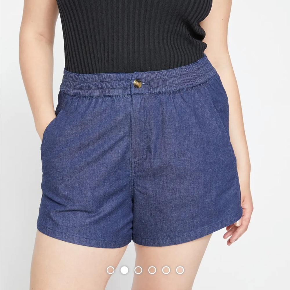 Capri Chambray Shorts XS NWT